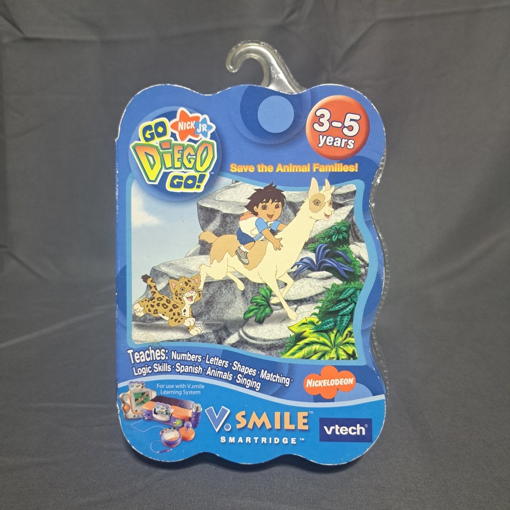Nick Jr Go Diego Go Vtech V Smile Cartridge NEW SEALED Ages‎ 3-5